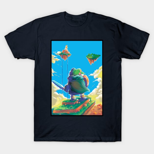 The Frog Above The Sea of Clouds T-Shirt by Hojyn